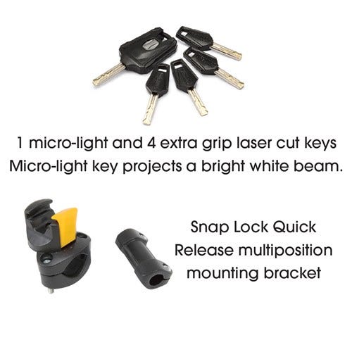 OnGuard Pitbull DT Key U-Lock with Cable 120 x 10mm