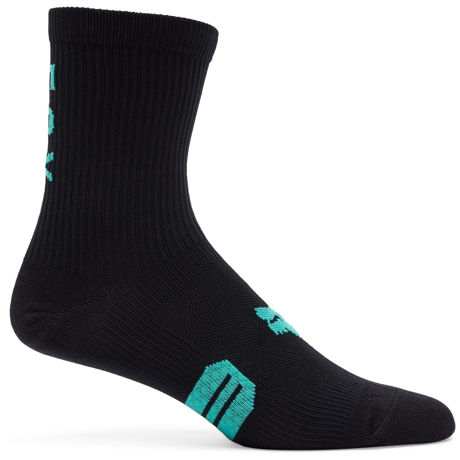 Fox Ranger 6" Sock Black/Aqua 2025