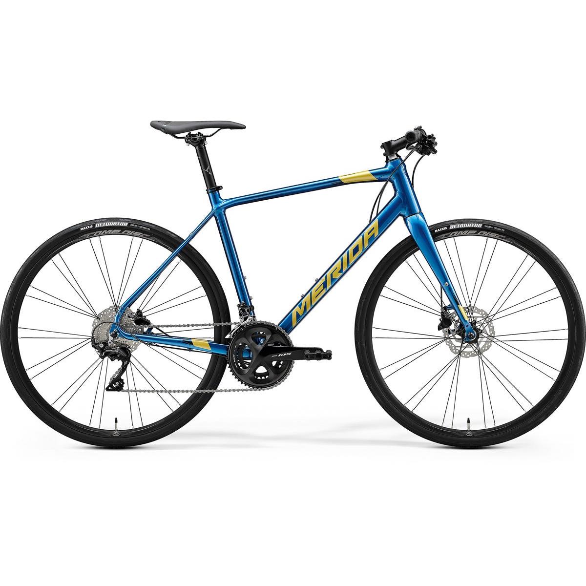 Merida Speeder 400 Flat Bar Road Bike Silk Ocean Blue/Gold/Black (2020)