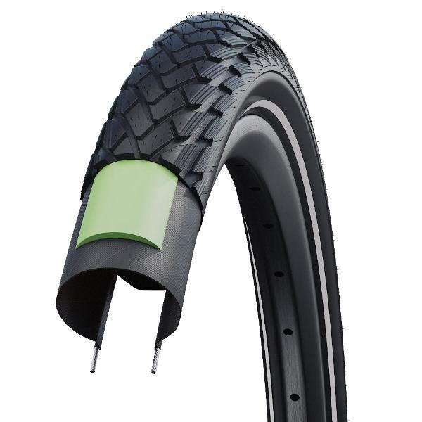 Schwalbe Green Marathon Wire Bead Commuter Tyre 700 X 35c Black/Reflective