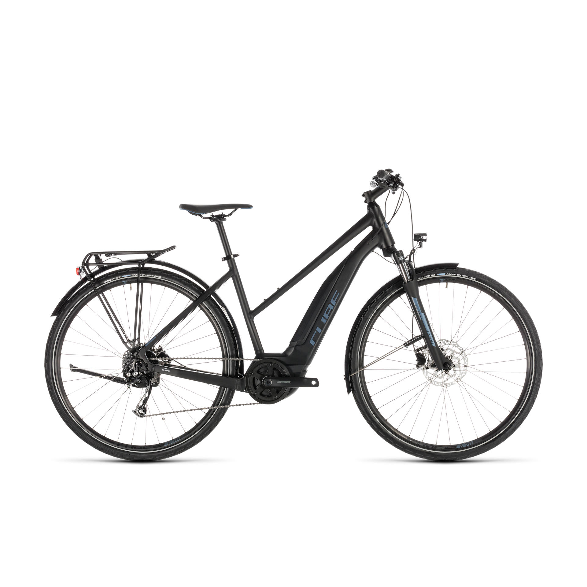 Cube Touring Hybrid One 400 Trapeze E-Hybrid Bike Black/Blue