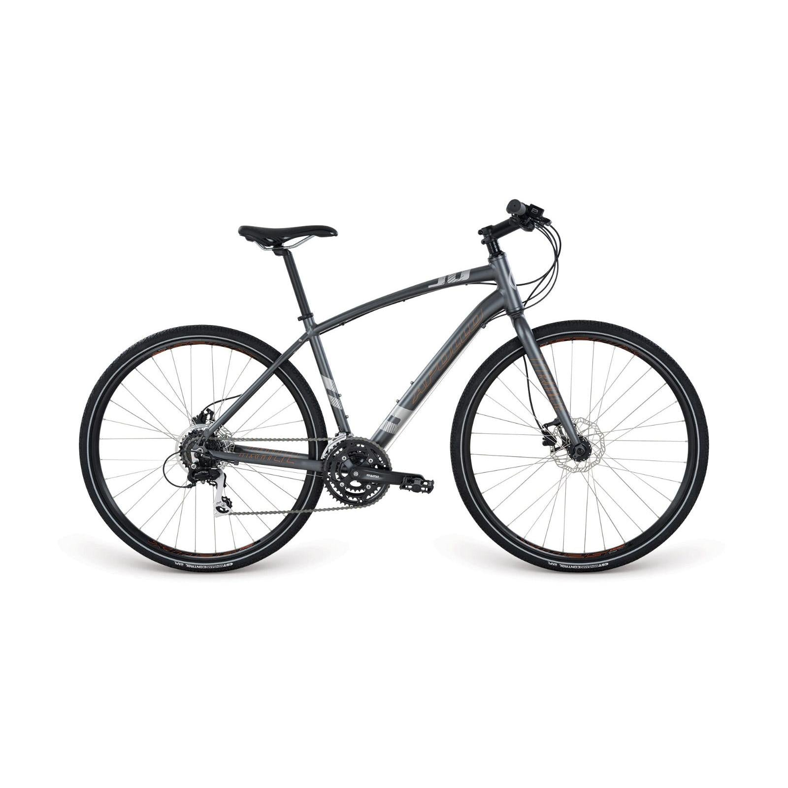 Apollo Trace 30 Flat Bar Road Bike Charcoal/Silver/Orange (2017)