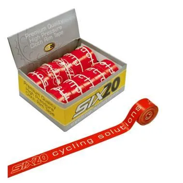 Six20 Cloth Rim Tape 2m x 18mm Red