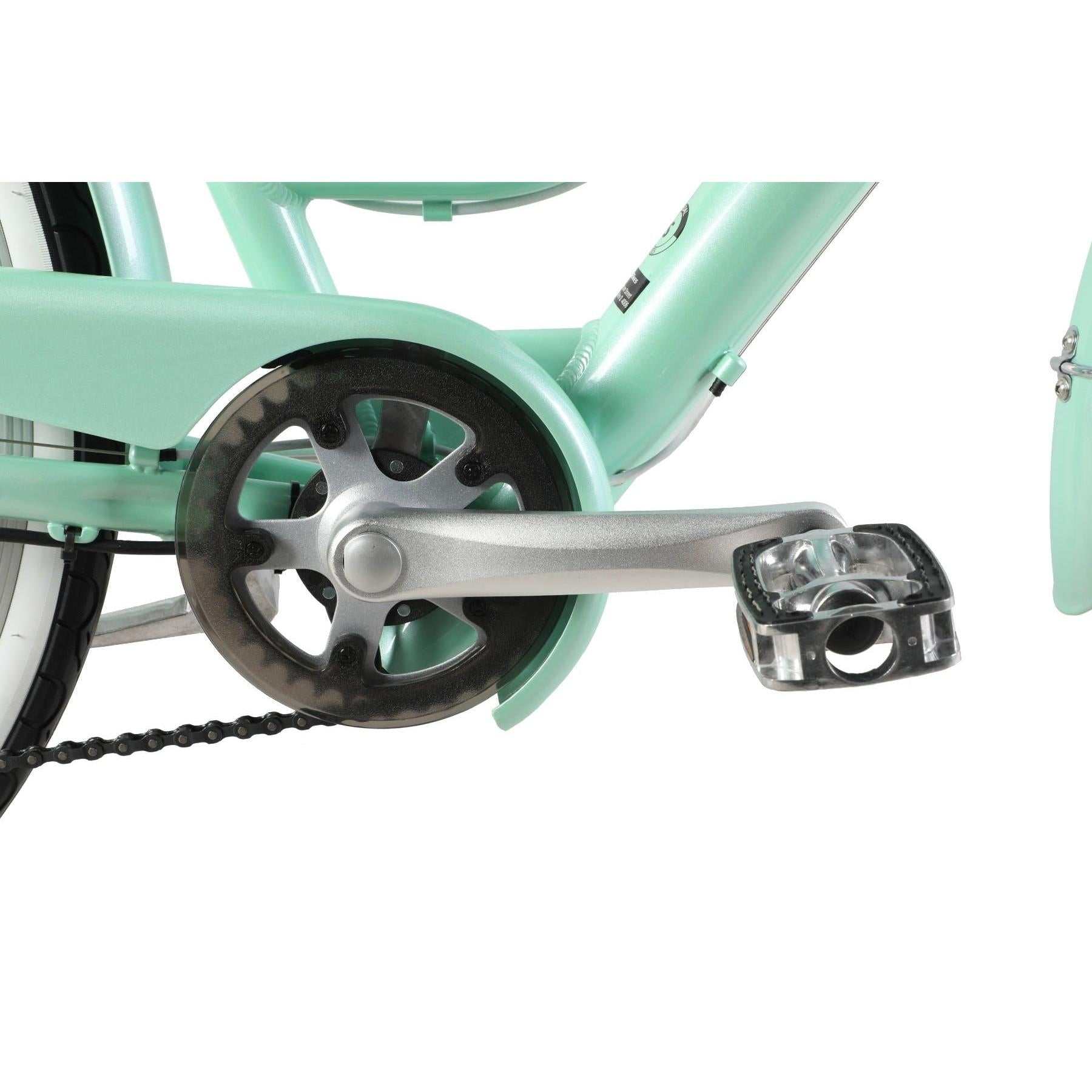 Pedal Uptown SL Electric Vintage Cruiser Bike Mint Green
