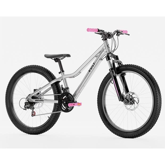 Vuly Classic Kids 24'' Mountain Bike Silver/Pink