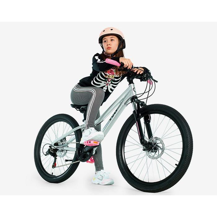 Vuly Classic Kids 24'' Mountain Bike Silver/Pink