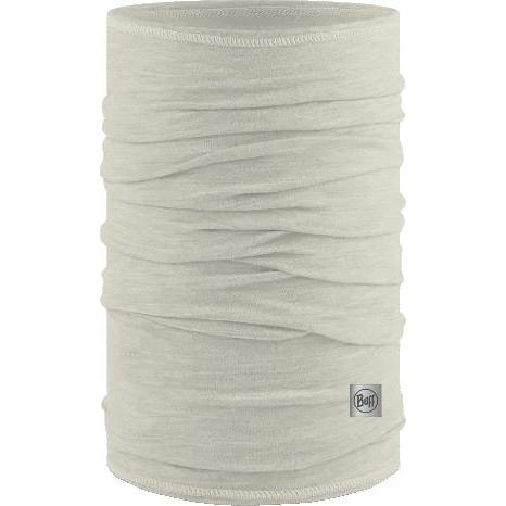 Buff Merino Lightweight Bike Multifunction Neck Warmer - Solid Cloud White UNI