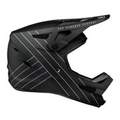 100% Status Full Face Youth Helmet Black