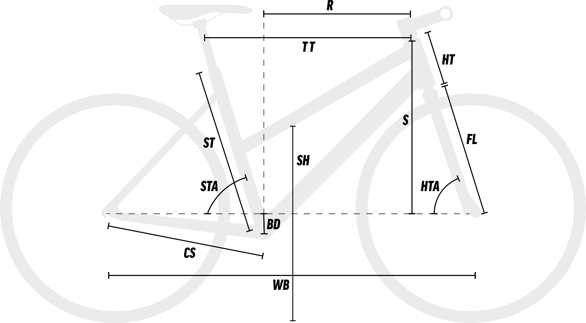 Merida Crossway 100 Womens Specific Hybrid Bike High Cream/Grey geometry diagram